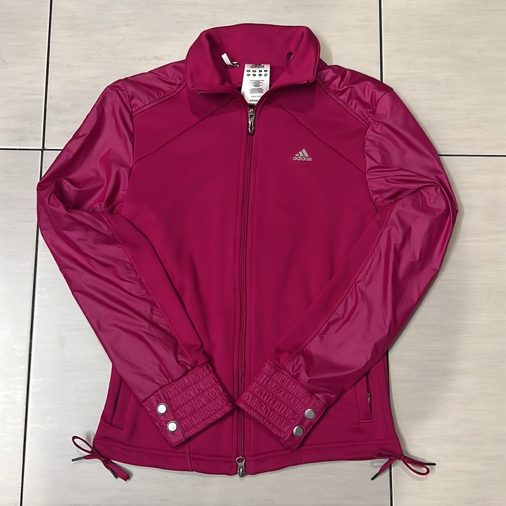 Adidas Climacool Rare Shiny Plum Zip Up Jacket Size Small